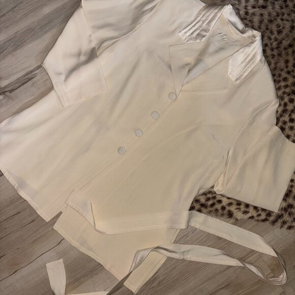 Vintage Peter Nygard Cream Blazer Sz L - Picture 4 of 7